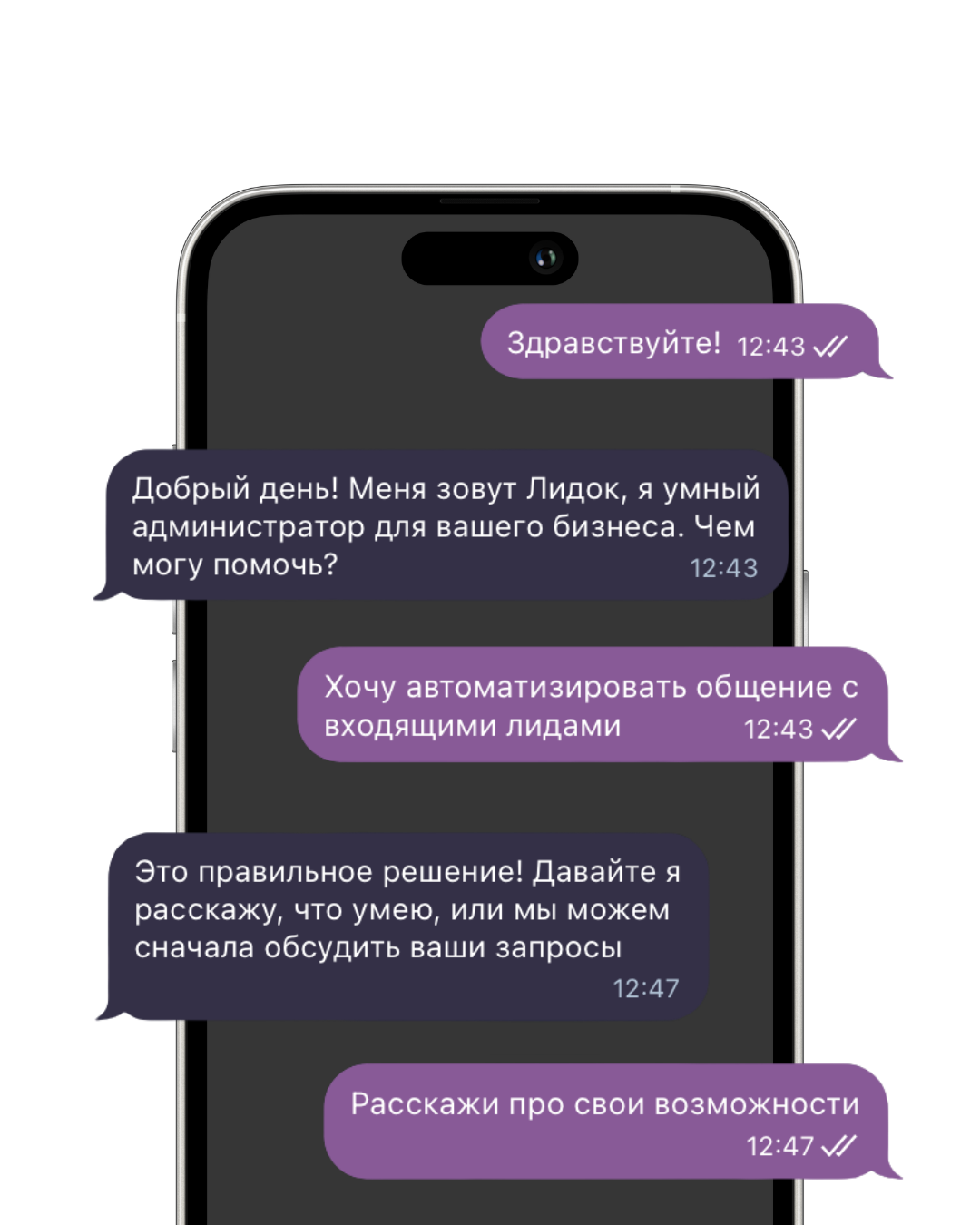 Пример диалога с Лидок